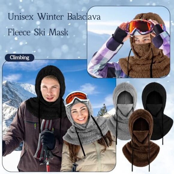 Sherpa Fleece Balaclava Ski Mask Windproof Thermal Cover Unisex Winter main image 6